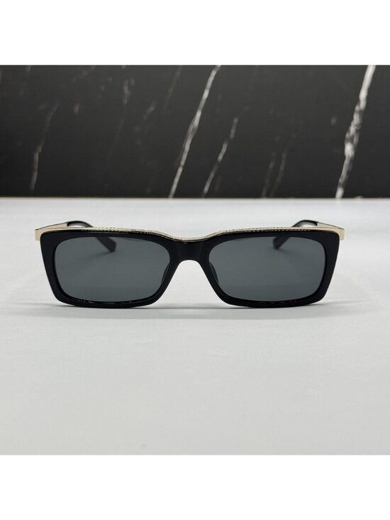 NWT Saint Laurent SL766/F 001 Black Gold Unisex Sunglasses Authentic main image 4